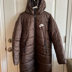 Nike Chocolate Brown Puffer Jacket